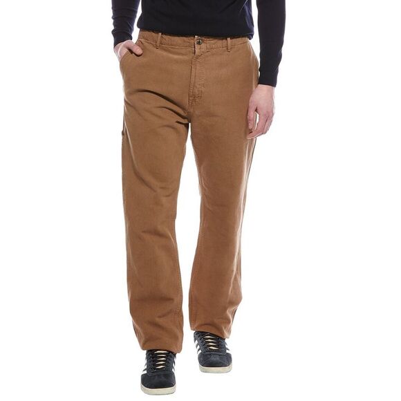 7 For All Mankind MensCarpenter Chino Canvas Khaki Jean Brown